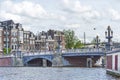 Blauwbrug (Blue Bridge) in Amsterdam, Netherlands. Royalty Free Stock Photo